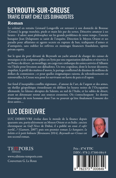 4e de couverture de Beyrouth sur Creuse de Luc Debieuvre, Editions Temporis