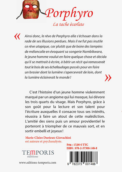 e de couverture du livre Porphyro de Marie-Claire Durieux-Giovachini