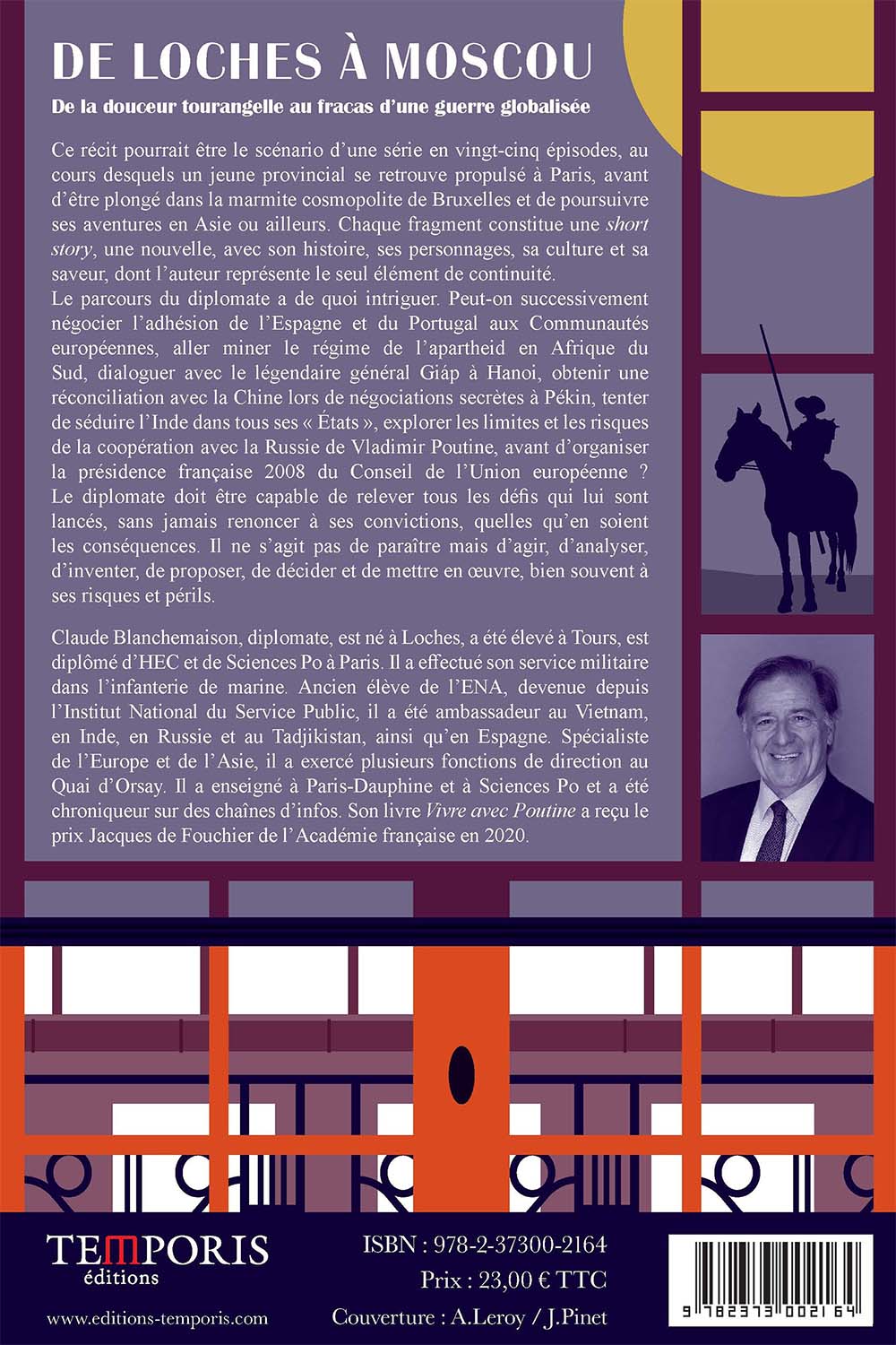 4e de couverture du livre fragments d'un parcours aventureux de Claude Blanchemaison, Éditions Temporis