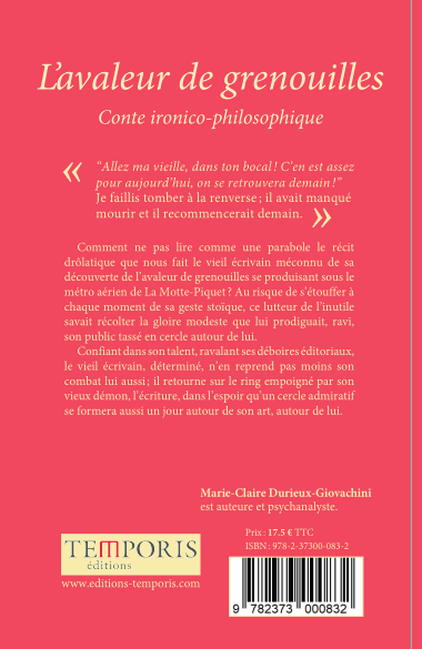 4e de couverture du livre Chronique naïve du couvre feu de Marie-Claire Durieux-Giovachini
