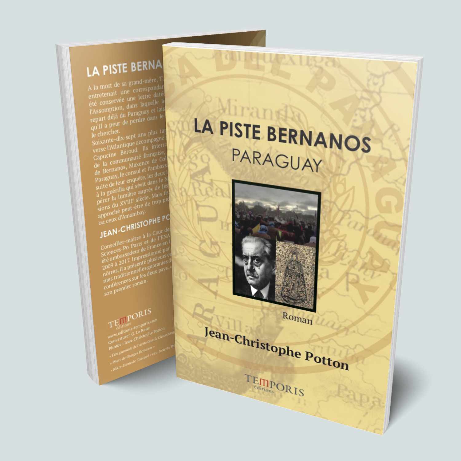 Visuel de la couverture du livre La Piste Bernanos de Jean-Christophe Potton, Editions Temporis