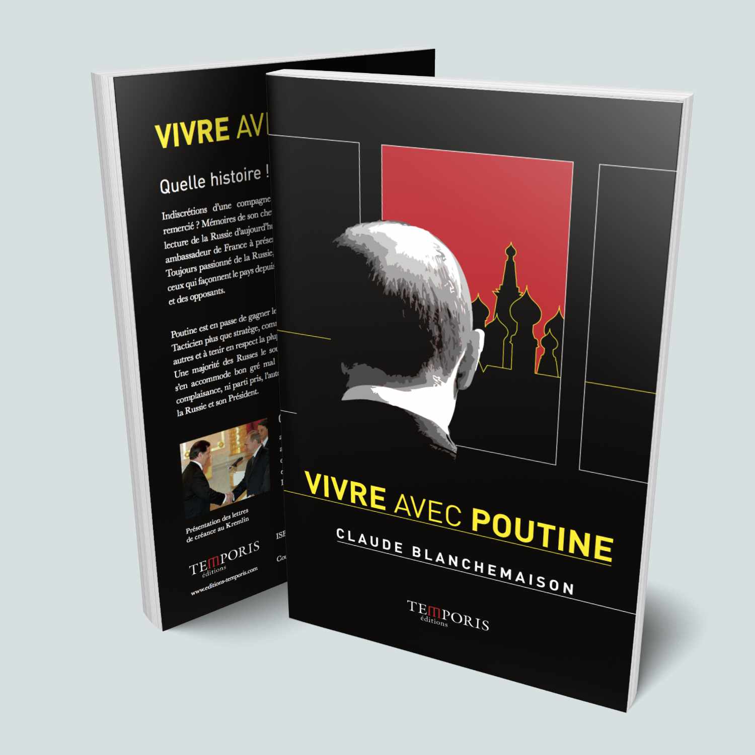 Visuel de la couverture du live Vivre avec Poutine de CLaude Blanchemaison, Editions Temporis